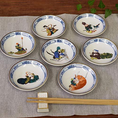 お皿 セット おしゃれ 食器 九谷焼 小皿 7枚組 七福神 陶器 和食器 取り皿 日本製