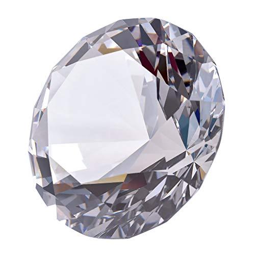 多色透明 水晶 ダイヤモンド 80mm ペーパーウェイト ガラス 部屋の寝室 家の装飾 文鎮 装飾品...