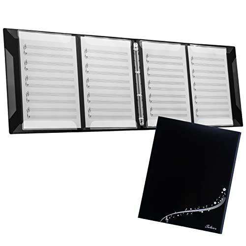 Solare 楽譜ファイル 楽譜用ファイル 書き込める A4 4面 バンドファイル 譜面ファイル 楽...