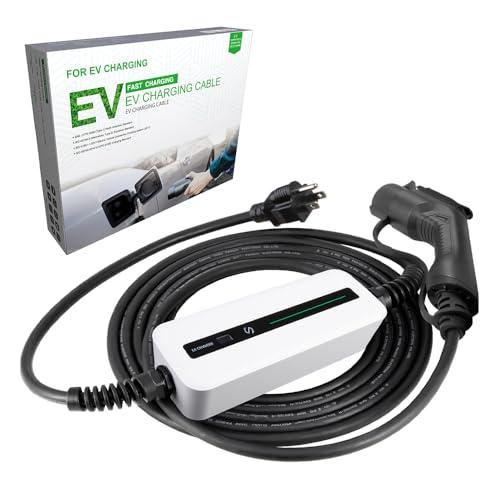 Morecevse EV充電器100V 電気自動車充電器 LCD SAEJ1772車の充電器 EV ...