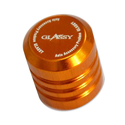 GLASSY 汎用 メーターノブキャップ アルマイトVer.オレンジ