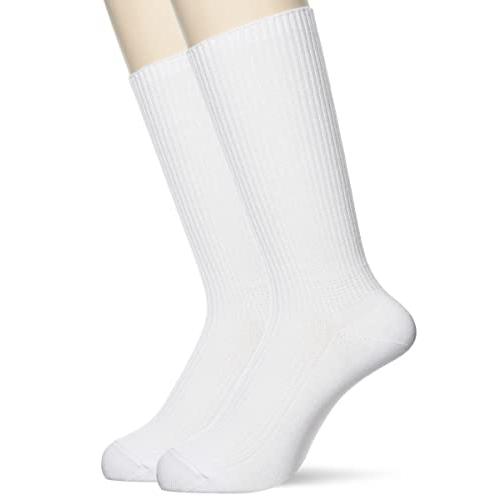 [グンゼ] 靴下 ソックス サポート 白 リブ編み 抗菌防臭 消臭 2足組 メンズ