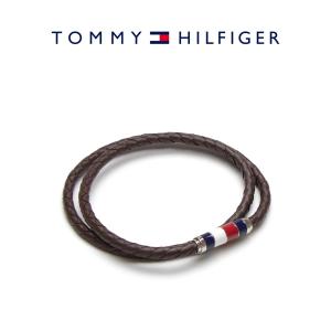 トミーヒルフィガー ブレスレット tommy hilfiger 二連 ダブルラップ レザー 2790055 ブラウン メンズ レディース ペア アクセサリー 男性 女性 ユニセックス｜around