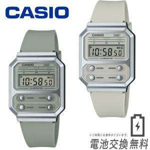 【ラッピング無料】CASIO カシオ Edgy Collection A100WEF-3A A100WEF-8A エイリアン 復刻版 腕時計 くすみカラー オリーブ サンド デジタルウォッチ｜around