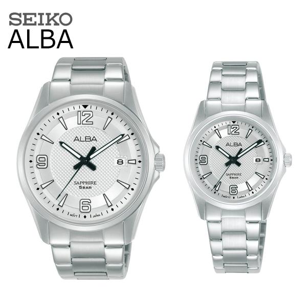 SEIKO ALBA セイコー アルバ ペアウォッチ ペア 腕時計 シルバー クォーツ アナログ 日...