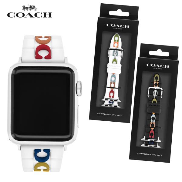 COACH Apple Watch ホワイト 14700099 シグネチャー シリコン ラバー スト...