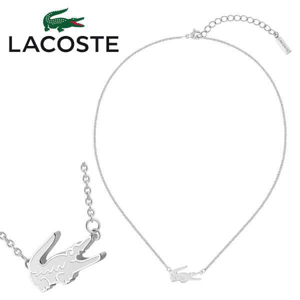 ラコステ LACOSTE ネックレス アクセサリー ペンダント 2040043 プレート シルバー ...