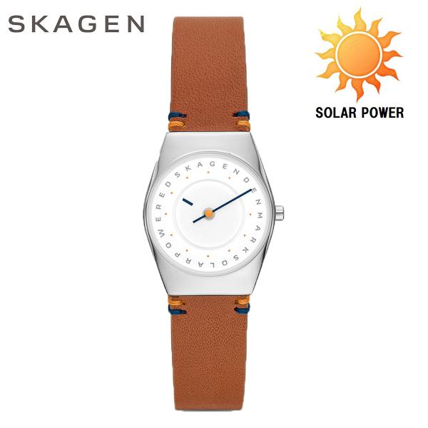 SKAGEN SKW3086 スカーゲン レディース ソーラー ライトブラウン レザーウォッチ 女性...