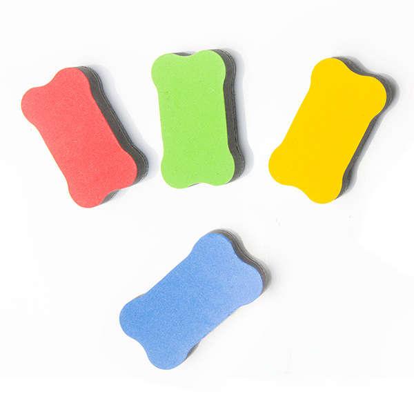 磁石入りくっつくホワイトボード用イレーサー大。手にフィットするサイズで消しやすい。カラフル 磁石 イ...