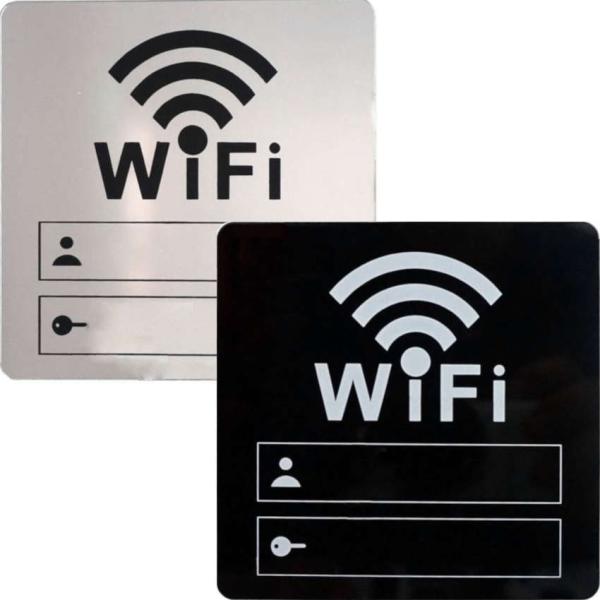 ゲスト用Wi-Fiの情報開示がこんなにスマート。マーカーペンで書き直しもOK。ミラータイプとシックな...