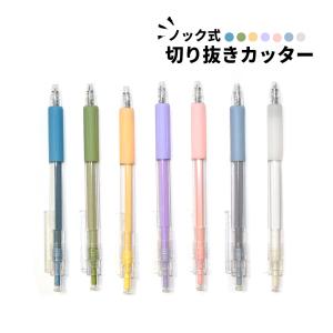 まるでペンみたいなノック式カッター。持ち歩きに便利。紙細工向け。