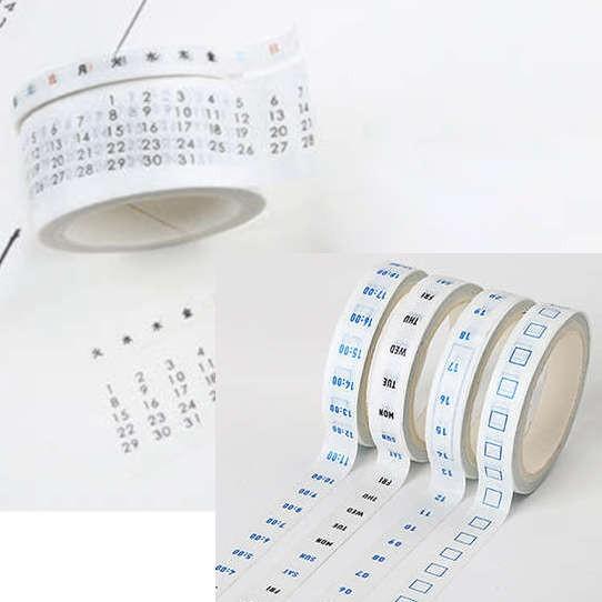 マスキングテープで作れる自分だけのスケジュールリスト、手帳、アルバムと場所を選ばずに予定帳が作れる ...
