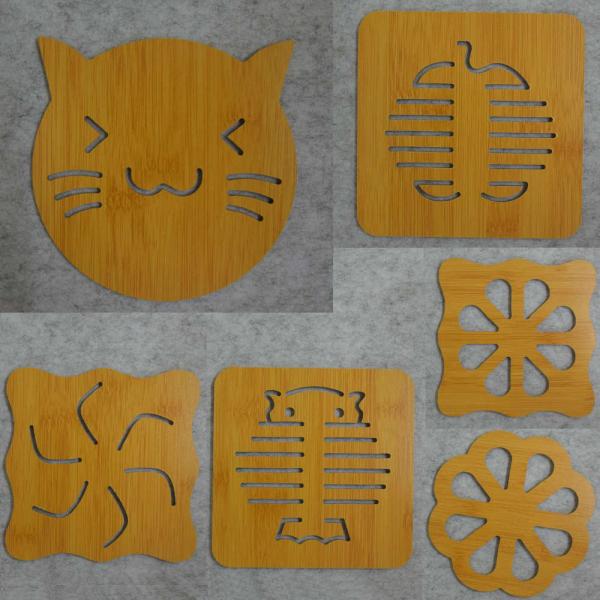 1枚 大きい14cmの木製コースター。置いてあるだけで涼しげ。滑り止めゴム付き。 冷茶ポット アウト...