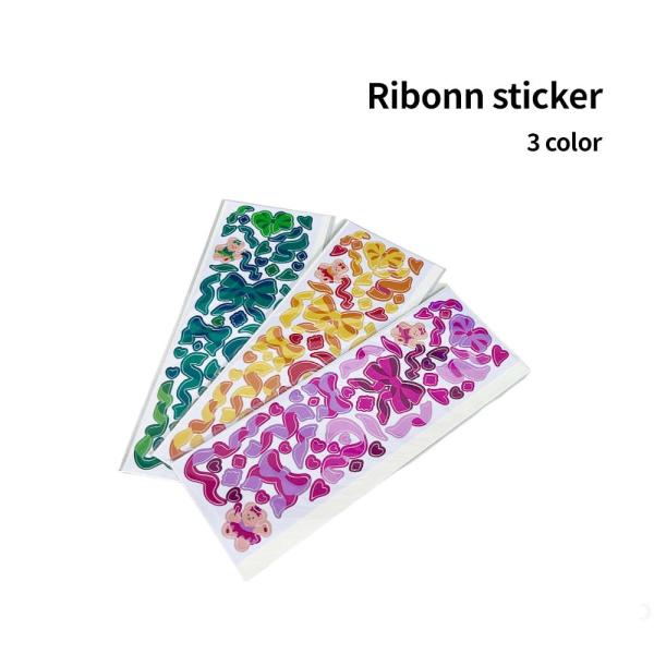 【3色SET】手帳・写真をデコれるリボンシール。 手帳デコレーション ミニシール カレンダー ギフト...