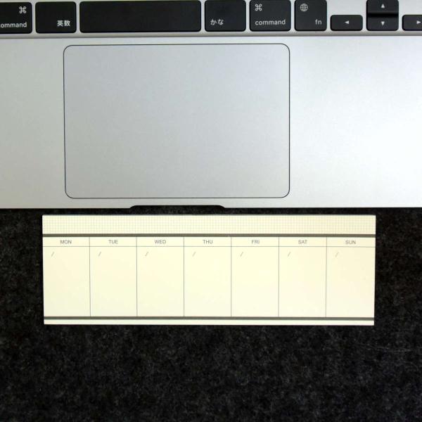 手前にちょんと置ける「週単位の予定」が書ける細長の週間予定メモ。 細い 長い  スケジュール 週間 ...