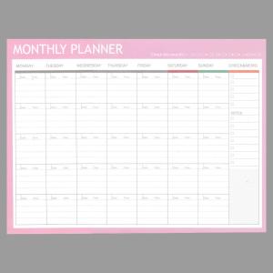 A4サイズで月間予定を管理できる計画表。部署内の予定表としても共有も。 カレンダー プランニング 予定 計画 ビジネス オフィス 予定管理 かわいい
