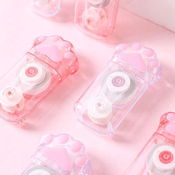 単品-子ネコの手のような修正テープ。書き間違えも楽しくなる5mm幅。 かわいい コンパクト 修正 コ...