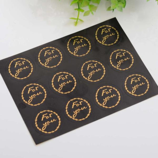 24片バースデーやバレンタインギフトで使うFor Youシール。12枚1シート。 ギフトシール ラッ...