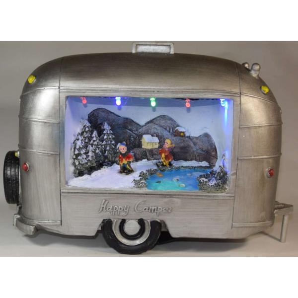 クリスマスオブジェ、トレーラー、スキーキャンプの思い出。クリスマス 置物 雑貨 冬 おしゃれ かわい...