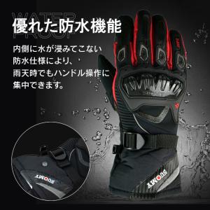 バイクグローブ 防寒 防水 ロング タッチパネ...の詳細画像2