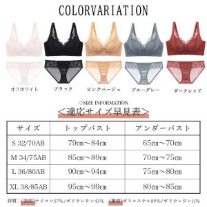 盛れる ブラジャー ノンワイヤー ショーツ セ...の詳細画像2