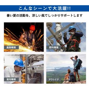 ファン付きウェア ベスト 空調作業服 ブルゾン...の詳細画像2
