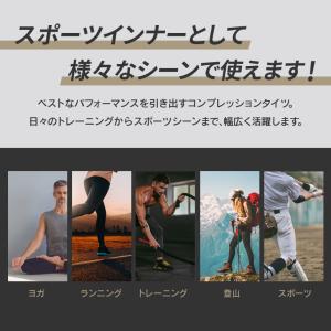 コンプレッションタイツ ハーフ スパッツ メン...の詳細画像1