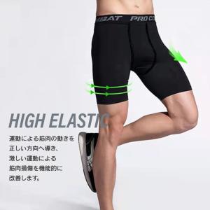 コンプレッションタイツ ハーフ スパッツ メン...の詳細画像2
