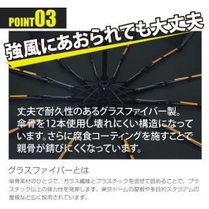 日傘 折り畳み傘 12本骨 120cm 撥水 ...の詳細画像5
