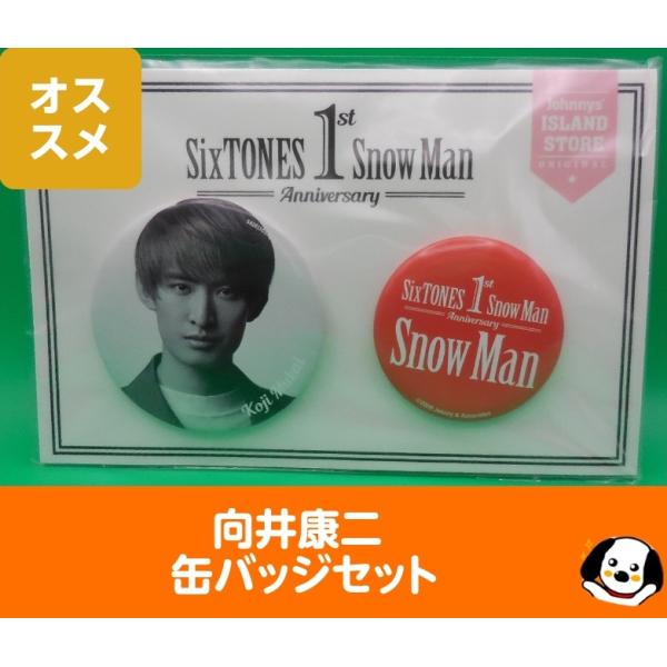 向井康二 缶バッジセット 1st Anniversary Snow Man(スノーマン) 公式グッズ