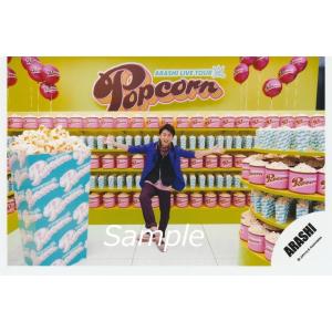大野智(嵐) 公式生写真 Popcorn・衣装青×ピンク・全身・カメラ目線