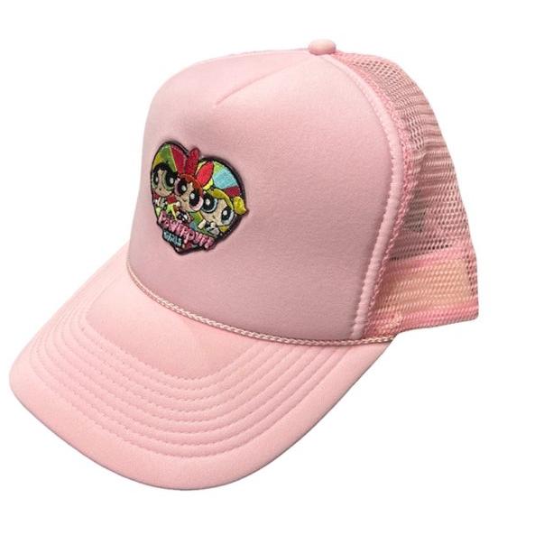 アメカジメッシュキャップ★MESH CAP★POWER PUFF GIRLS, PINK／パワーパフ...