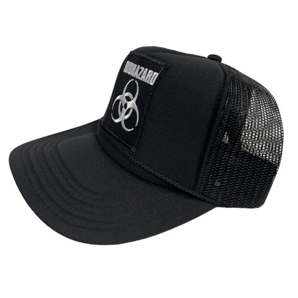 アメカジメッシュキャップ　帽子★MESH CAP★BIOHAZARD★ALL BLACK　バイオハザ...