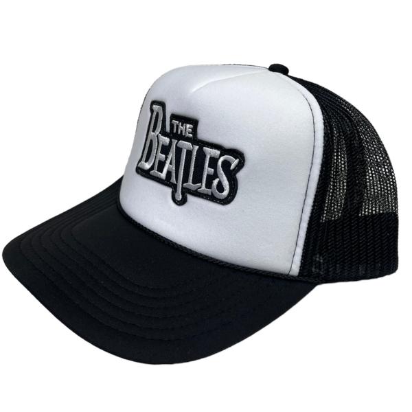 アメカジメッシュキャップ　帽子★MESH CAP★THE BEATLES / LOGO★WHITE×...