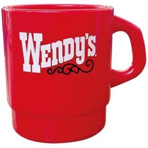 STACKING MUG-Wendy's レッド スタッキングマグ マグカップ コップ ウェンディー...