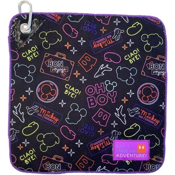 丸眞 ゴルフタオル ディズニー ミッキー ネオンアドベンチャー クラブタオル ボールタオル マイクロ...