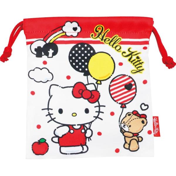 ジェイズプランニング サンリオ 巾着 給食袋 ハローキティ レッドライン　ポーチ　巾着ポーチ