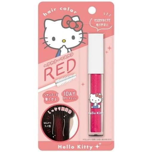 ハローキティ　ヘアカラーマスカラ　レッド　サンリオ　Sanrio