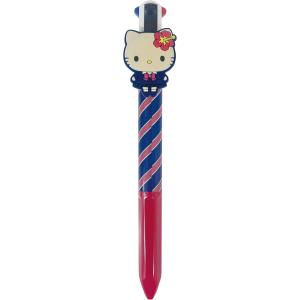 サンリオキャラクターズ マスコット付き4色ボールペン ブレザー　ペン　ブレザー柄　ギャル　GAL　Y...