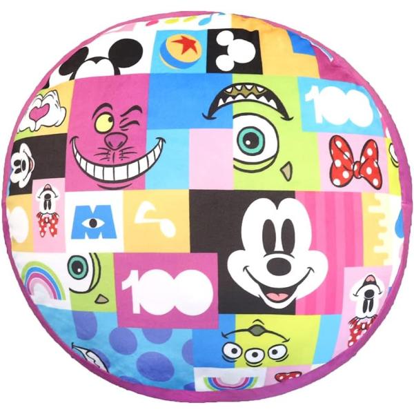 丸眞 クッション ディズニー メニーカラフルフェイス