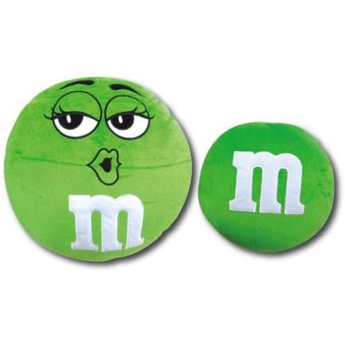 【M&amp;M's】エムアンドエムクッション 並行輸入 アメリカン雑貨アメリカ雑貨 (Green)