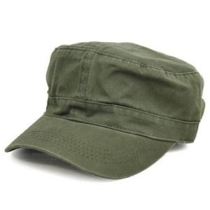 OTTO(オットー) ウォッシュ加工 ワークキャップ 無地O.D.グリーン★ Cotton Twil...