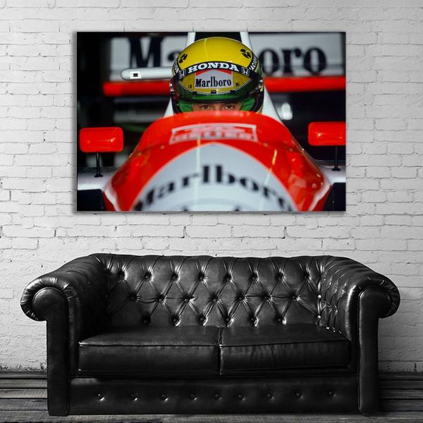 Ayrton Senna アイルトン・セナ 特大 ポスター 約150x100cm 海外 F1 インテ...