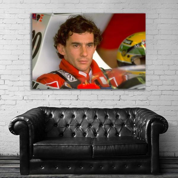 Ayrton Senna アイルトン・セナ 特大 ポスター 約150x100cm 海外 F1 インテ...