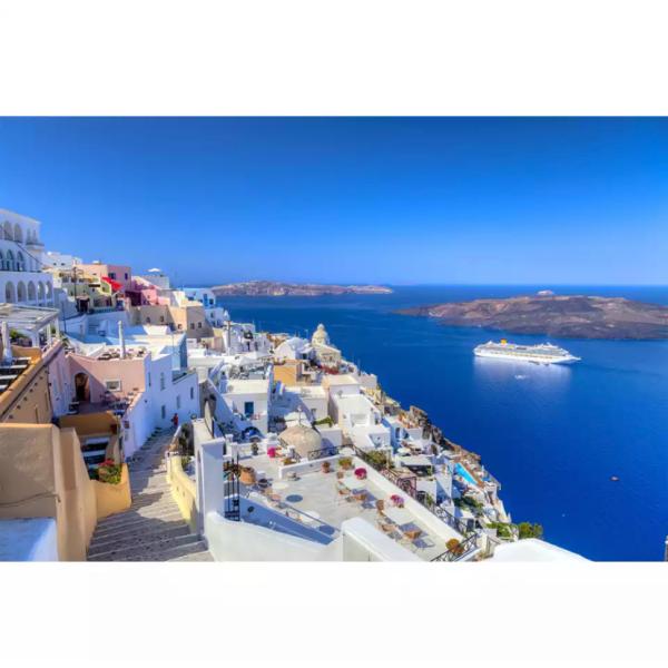 海 ポスター 70x50cm グッズ 海外 ビーチ リゾート ヤシ 南国 ギリシャ エーゲ海 サーフ...