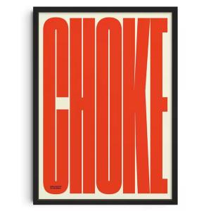 CHOKE ポスター レッド 赤 アート シン...の詳細画像3