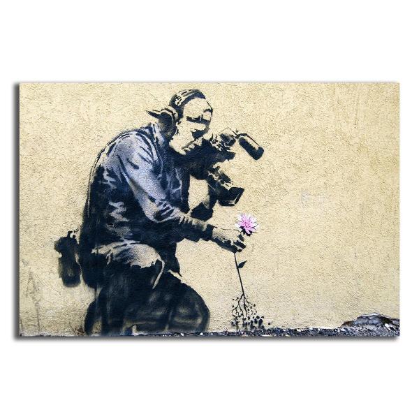 Banksy バンクシー ポスター ボード パネル フレーム 75x50cm 海外 アート インテリ...