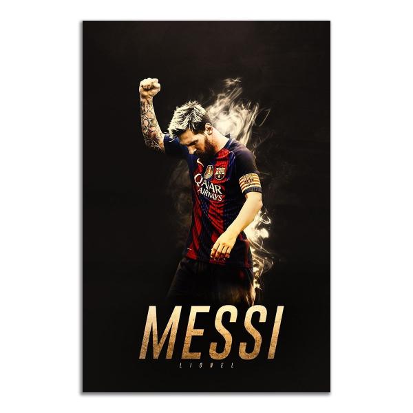 メッシ Messi リオネル ポスター ボード パネル フレーム 75x50cm バルサ バルセロナ...