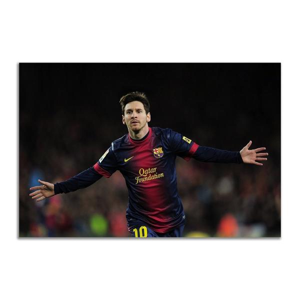 メッシ Messi リオネル ポスター ボード パネル フレーム 75x50cm バルサ バルセロナ...