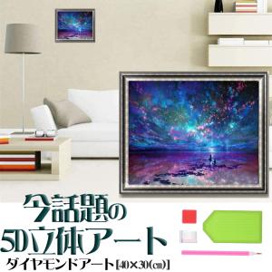 5D刺繍 ダイヤモンド アート 星空の下 ラブ フルドリル